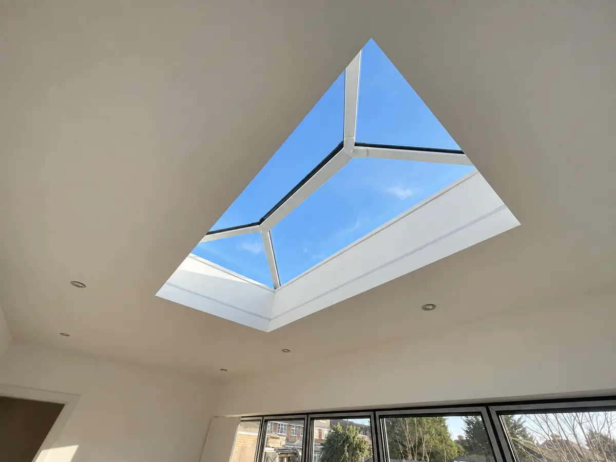 Completed roof lantern detail at Denham