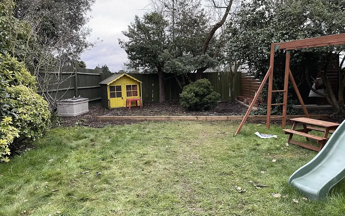 Garden before construction of the Ealing Common garden building
