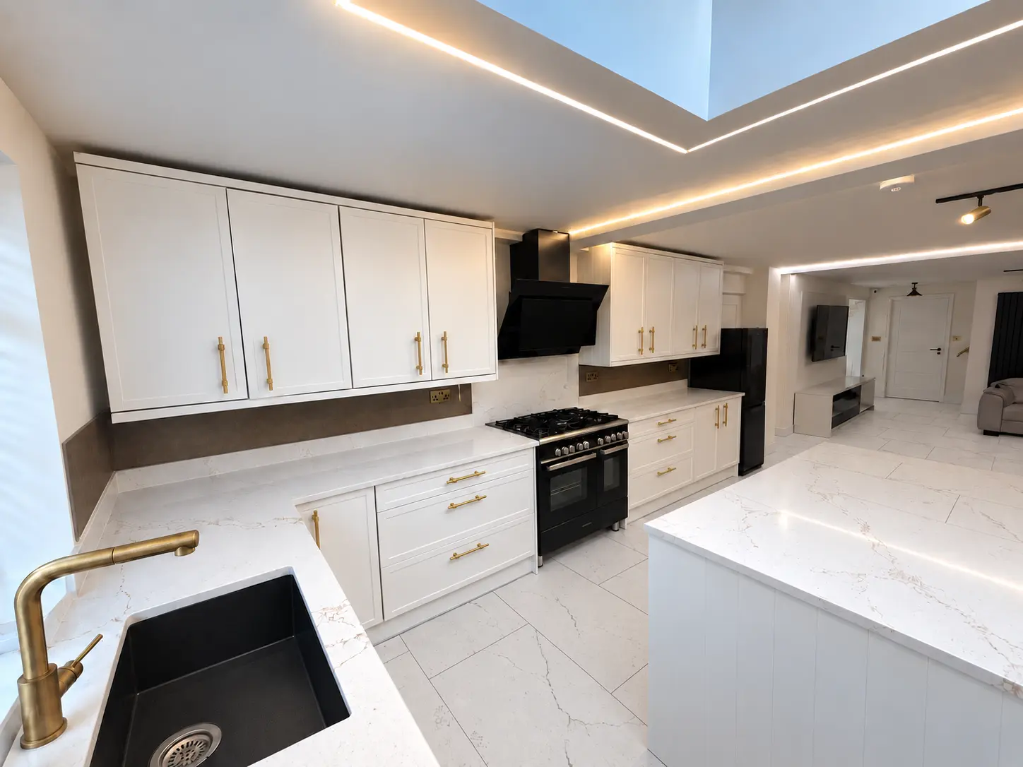 Completed kitchen at Farnham Royal
